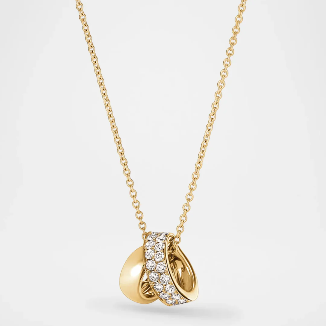 Hearts On Fire Inside/Out 18k Yellow Gold Diamond Spiral Pendant Necklace - Image 6