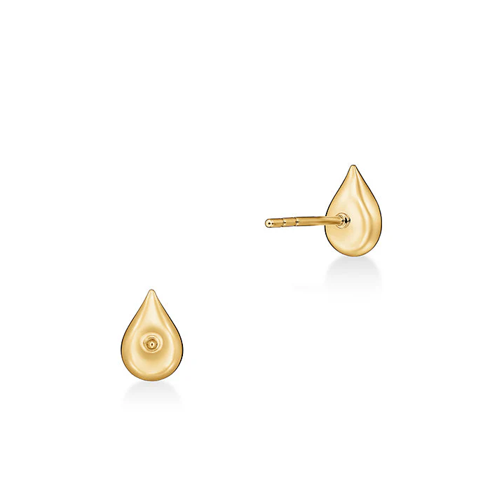 Hearts On Fire Lu 18k Yellow Gold Diamond Droplet Stud Earrings - .60cts - Image 4