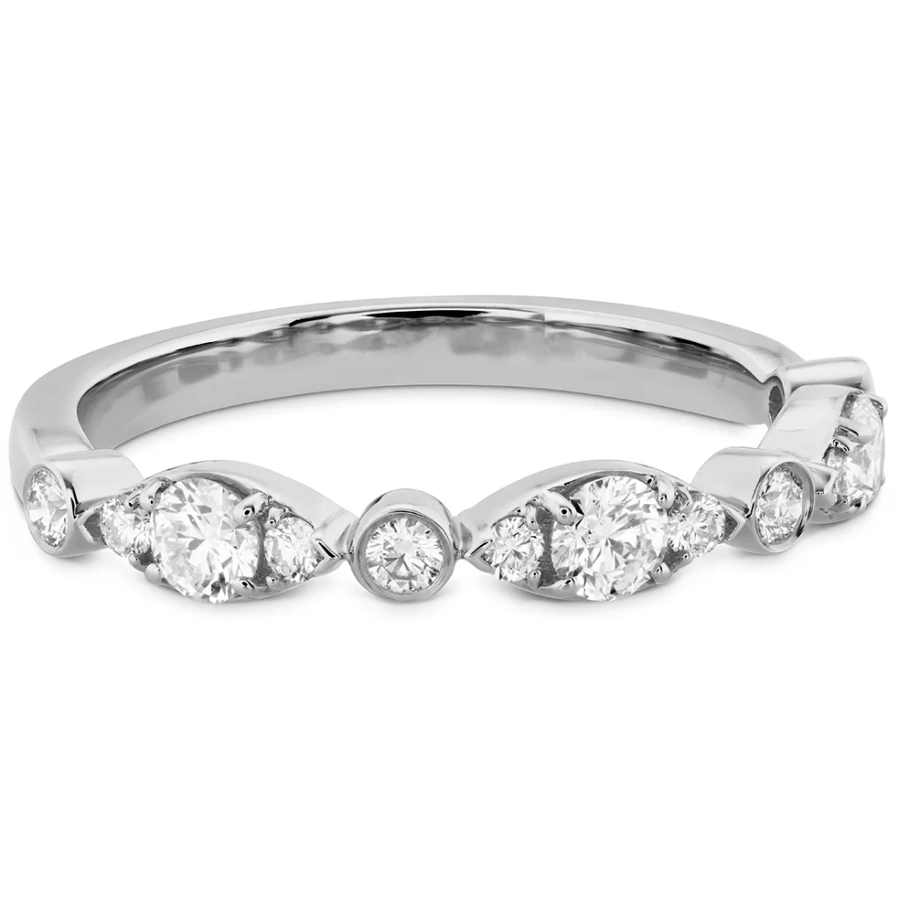 Hearts On Fire Platinum Bezel Regal Band - 0.48ctw - Image 4