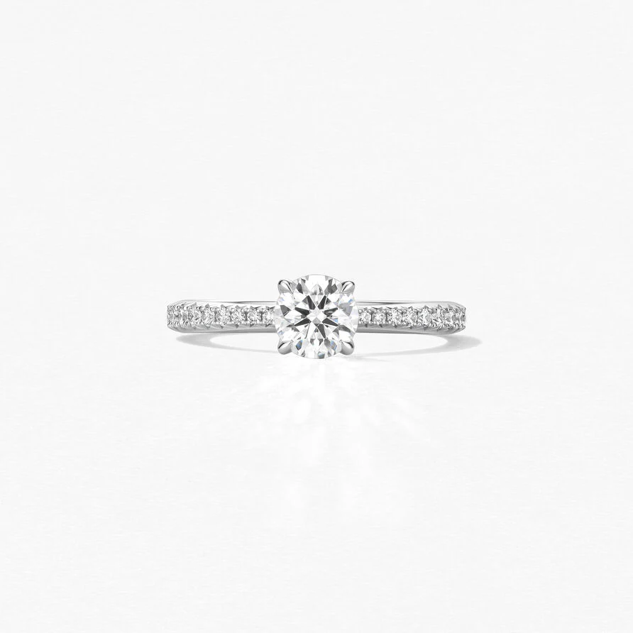 Hearts On Fire Platinum Vela Solitaire Round Diamond Engagement Ring - 1.26ctw - Image 3