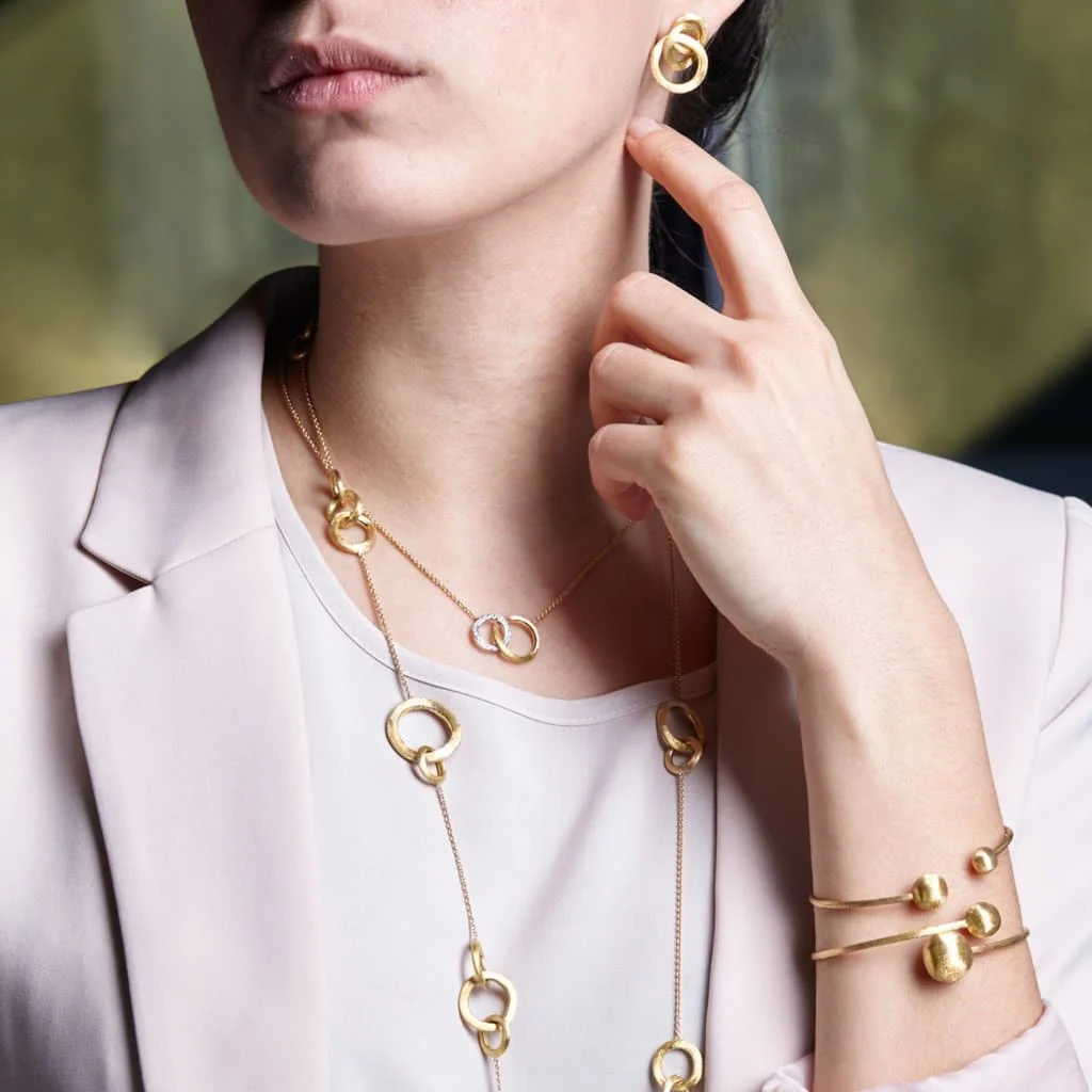 Marco Bicego 18k Yellow and White Gold Jaipur & Diamond Necklace - Image 2