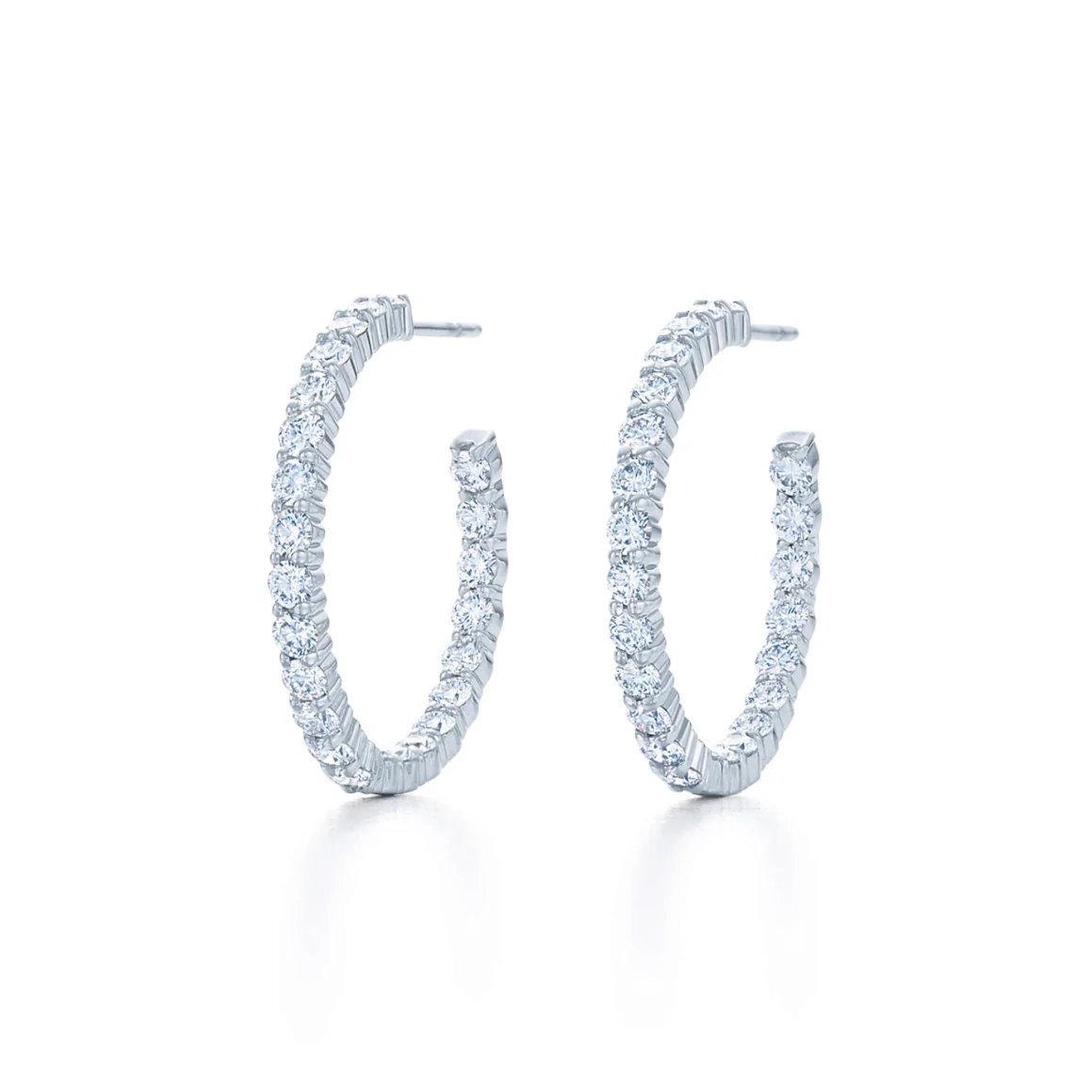 Kwiat Reserve Diamond Hoop Earrings in 18k White Gold