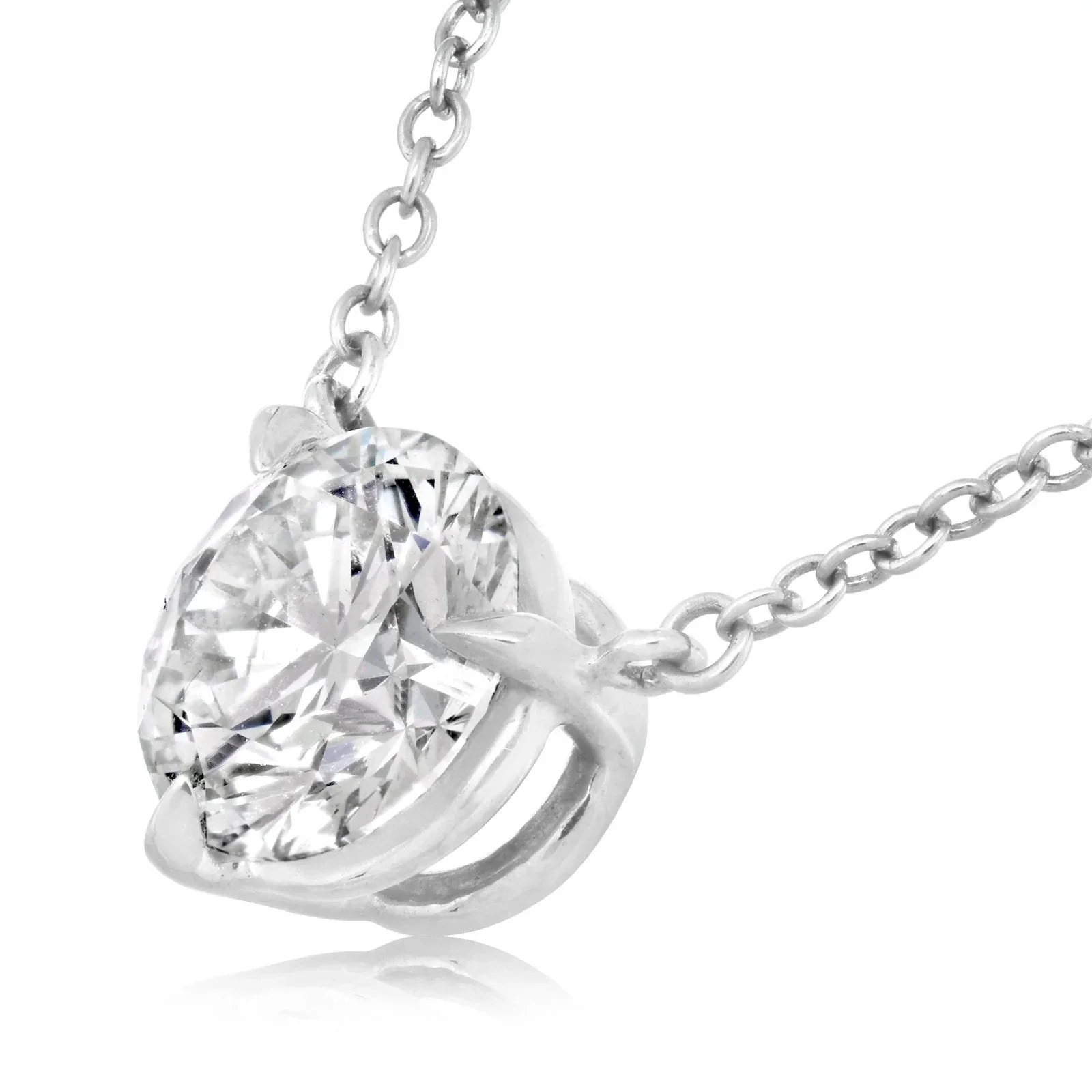 Kwiat Reserve Round Diamond Solitaire Pendant Necklace in Platinum – .70ctw - Image 2
