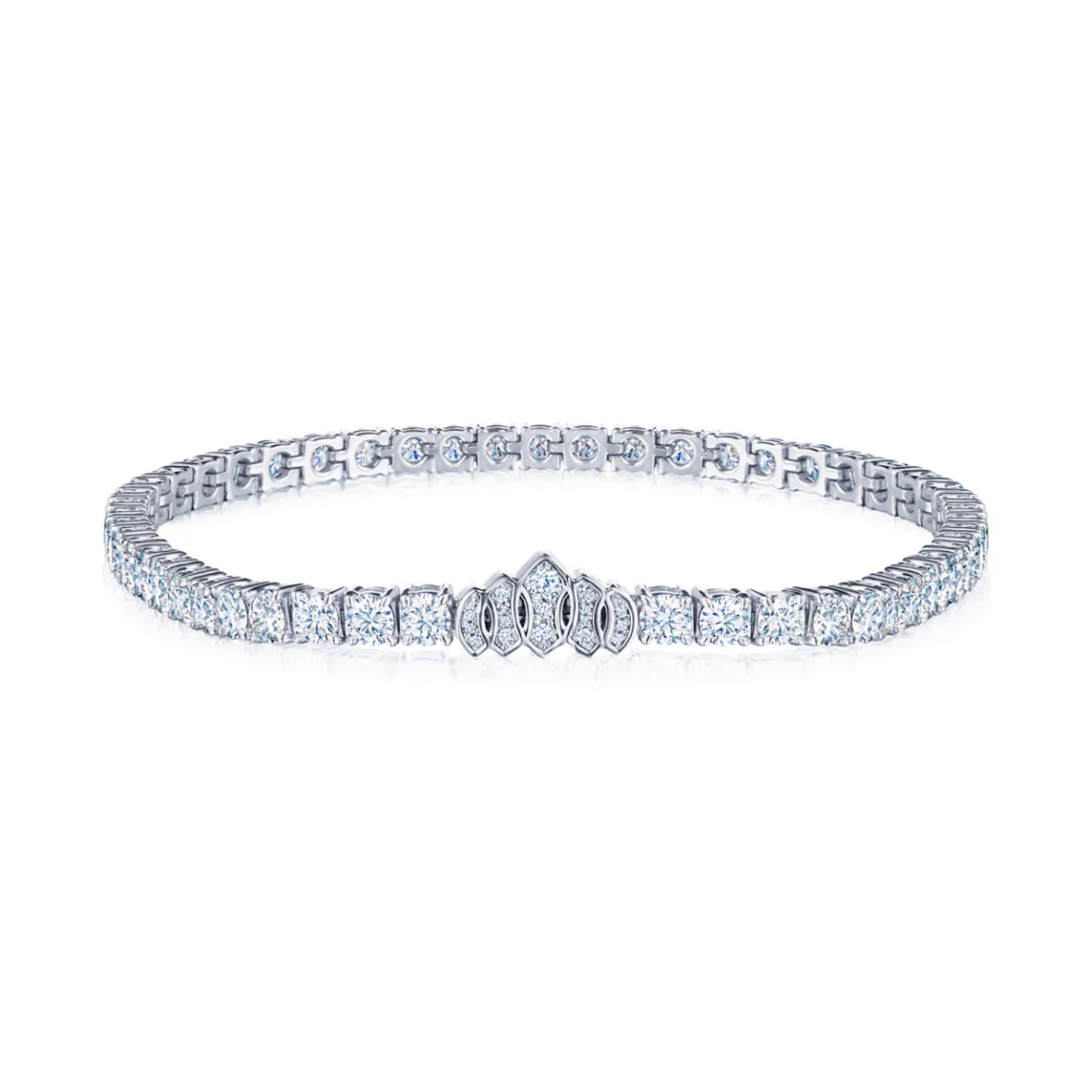 Kwiat Reserve Signature Tiara Diamond Tennis Bracelet in Platinum – 4.00ctw