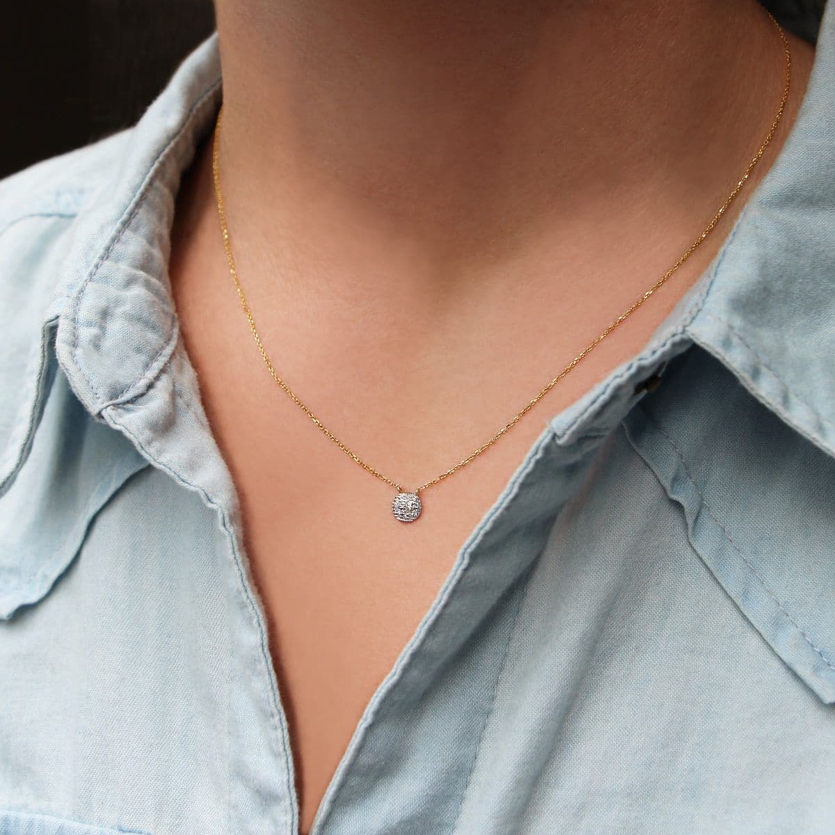 Dana Rebecca Designs Lauren Joy Mini Disc Necklace - Image 2