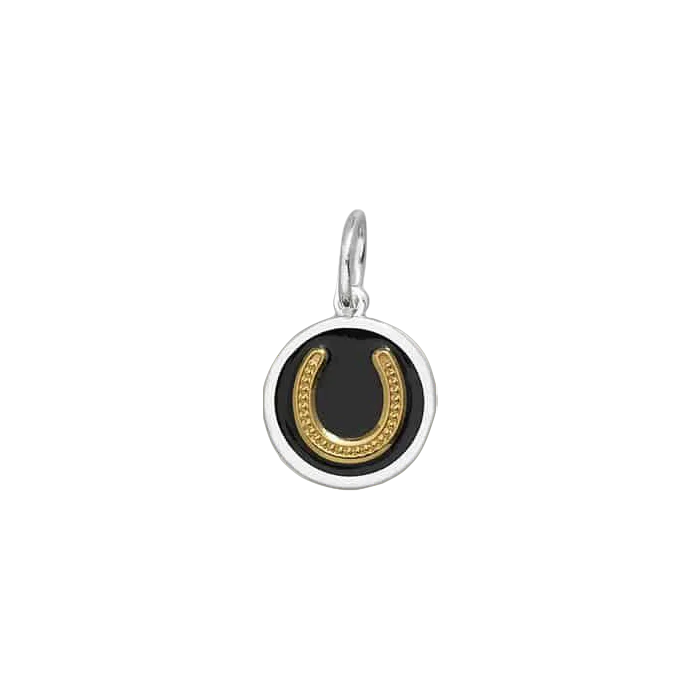 LOLA Horseshoe Pendant - Black and Gold - Image 3