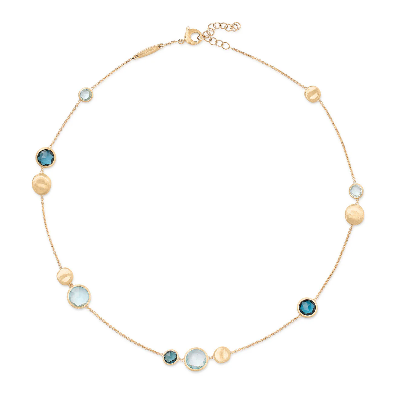 Marco Bicego 18k Yellow Gold Jaipur Mixed Blue Topaz Necklace