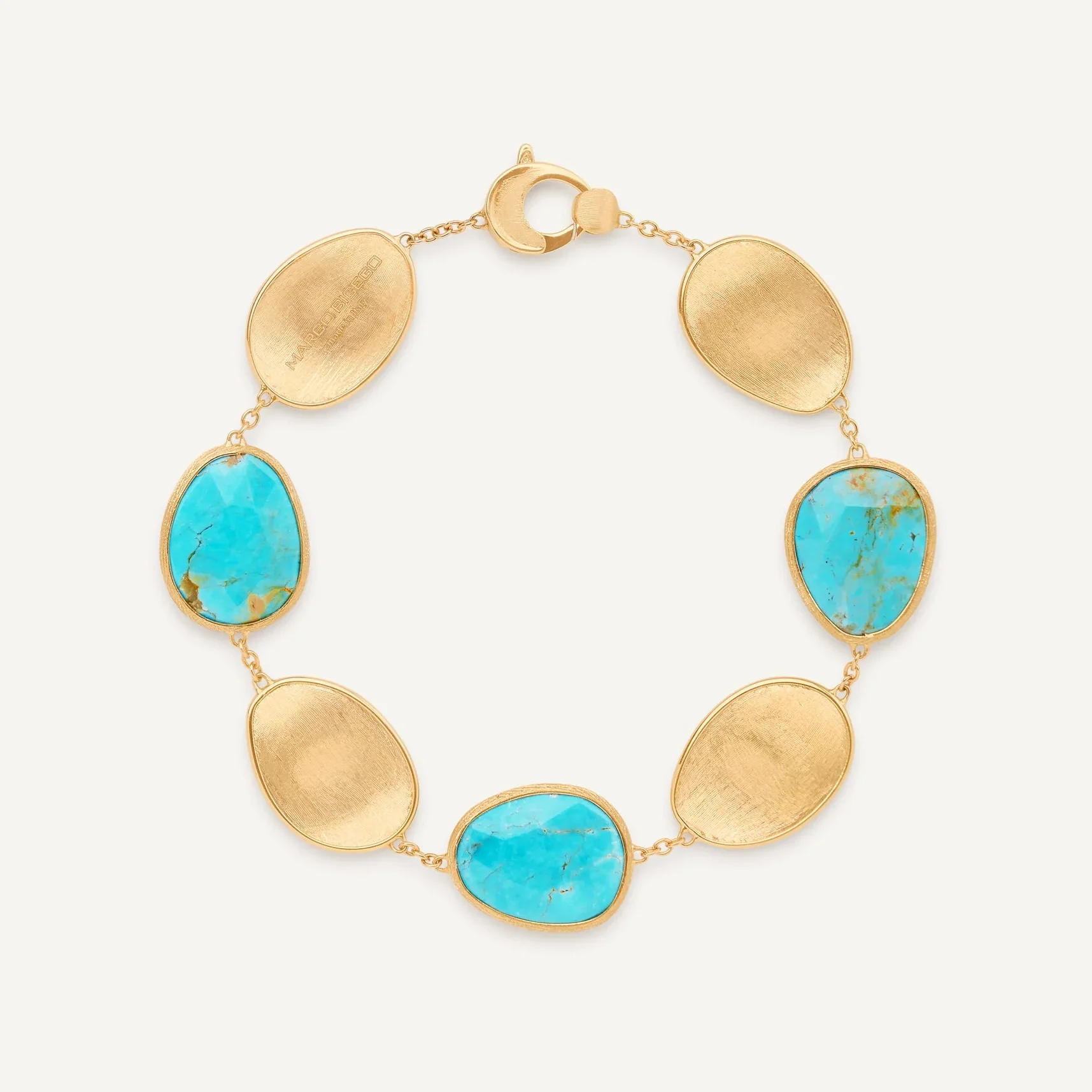 Marco Bicego 18K Yellow Gold Lunaria Turquoise & Gold Bracelet