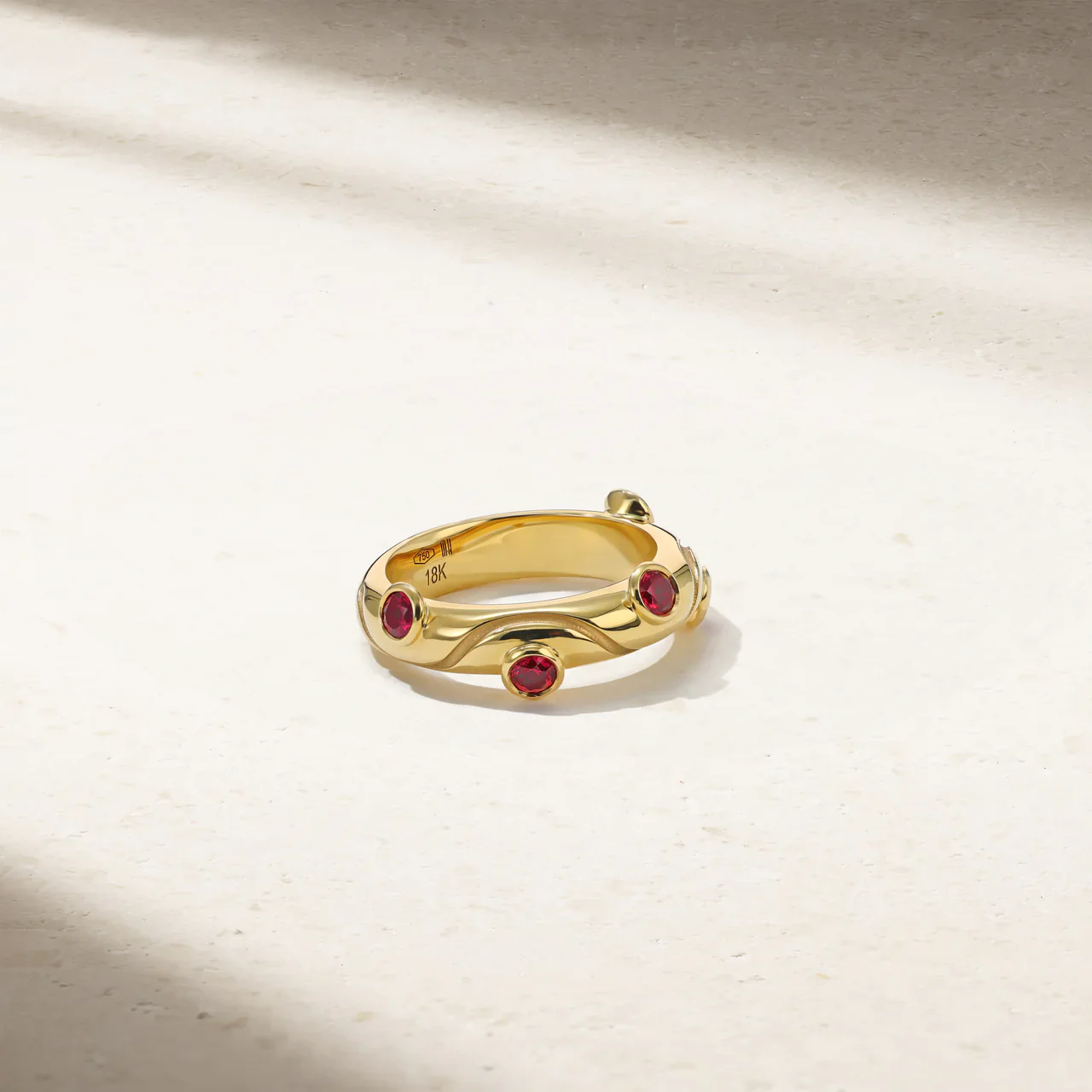 Mark Henry 18k Yellow Gold Riva Crest Ruby Ring