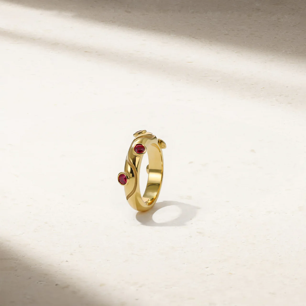 Mark Henry 18k Yellow Gold Riva Crest Ruby Ring - Image 3