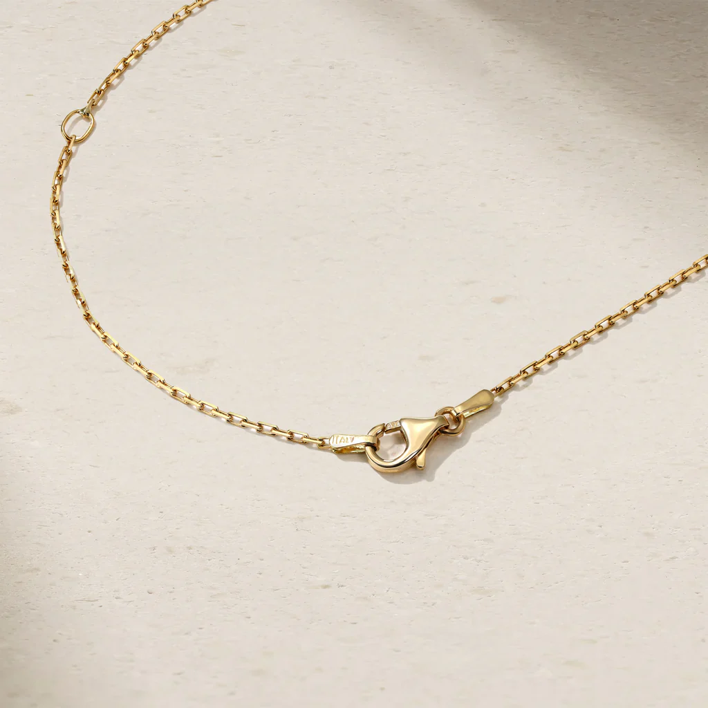 Mark Henry Trinity 18k Yellow Gold Sapphire and Diamond Station Necklace - Image 4