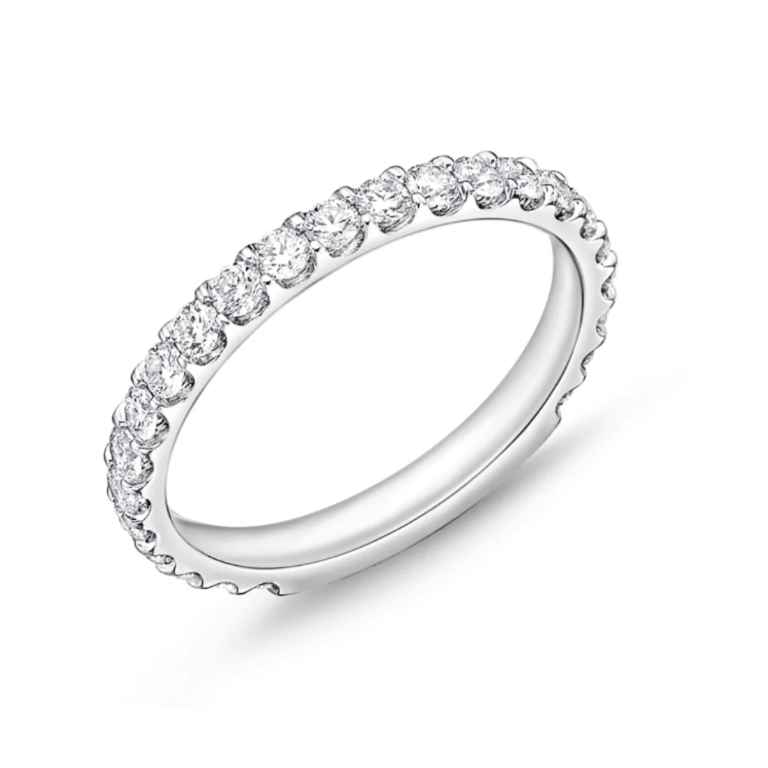 Memoire Odessa Platinum 3/4 Way Diamond Band - .75ctw