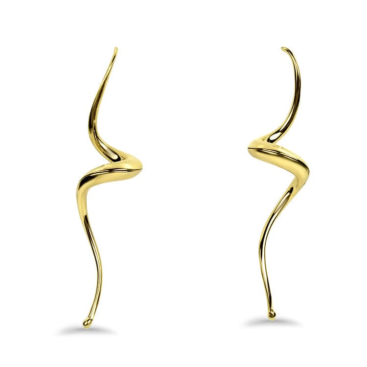 Michael Good 18k Yellow Gold Helicoidal Earrings - Medium