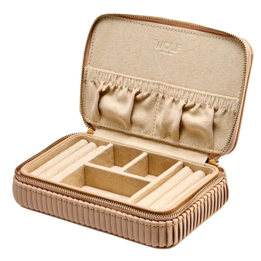 WOLF Bella Zip Jewelry Case - Mocha - Image 3