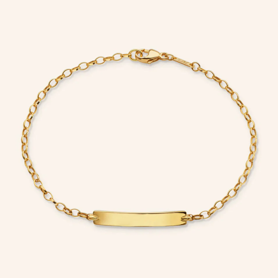 Monica Rich Kosann 18k Yellow Gold Engraveable Petite Poesy Chain Bracelet