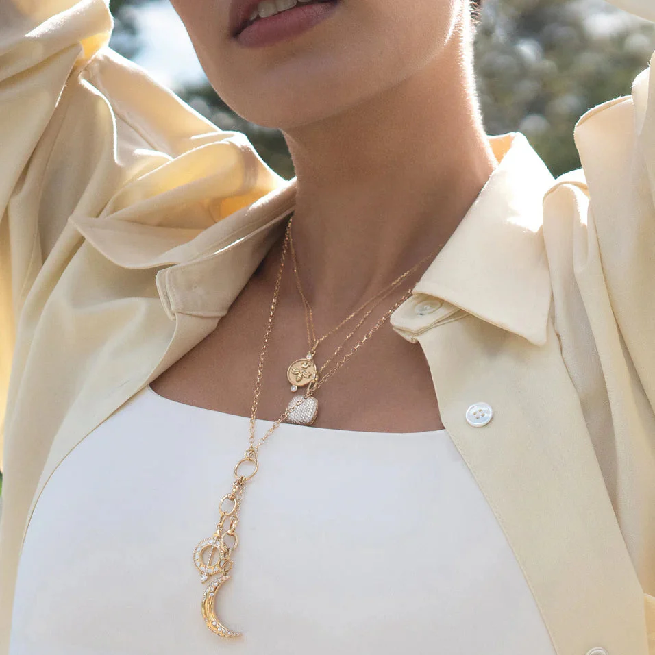 Monica Rich Kosann 18k Yellow Gold Small Belcher Charm Enhancer Chain – 22" - Image 2