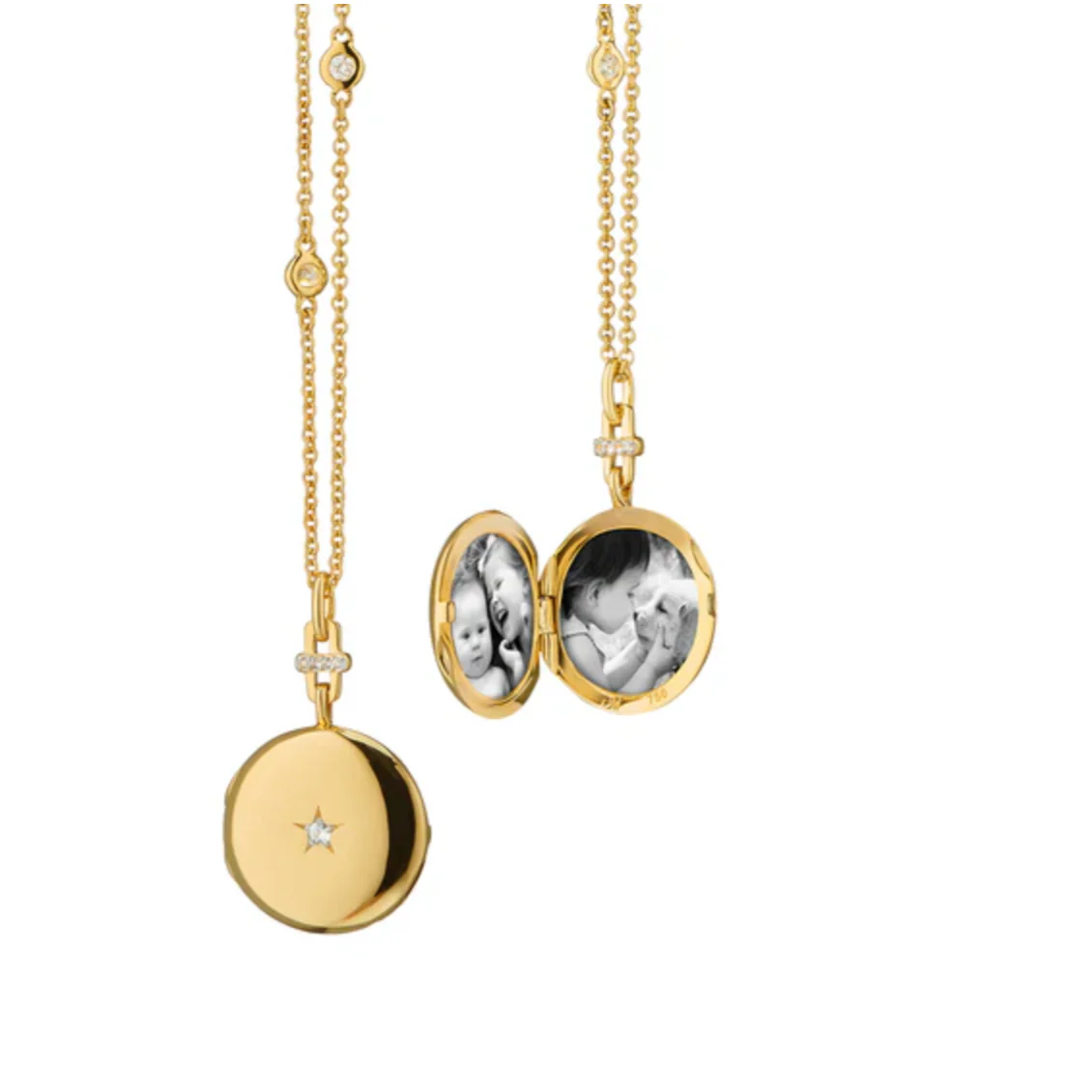 Monica Rich Kosann 18k Yellow Gold Twinkle Star Locket