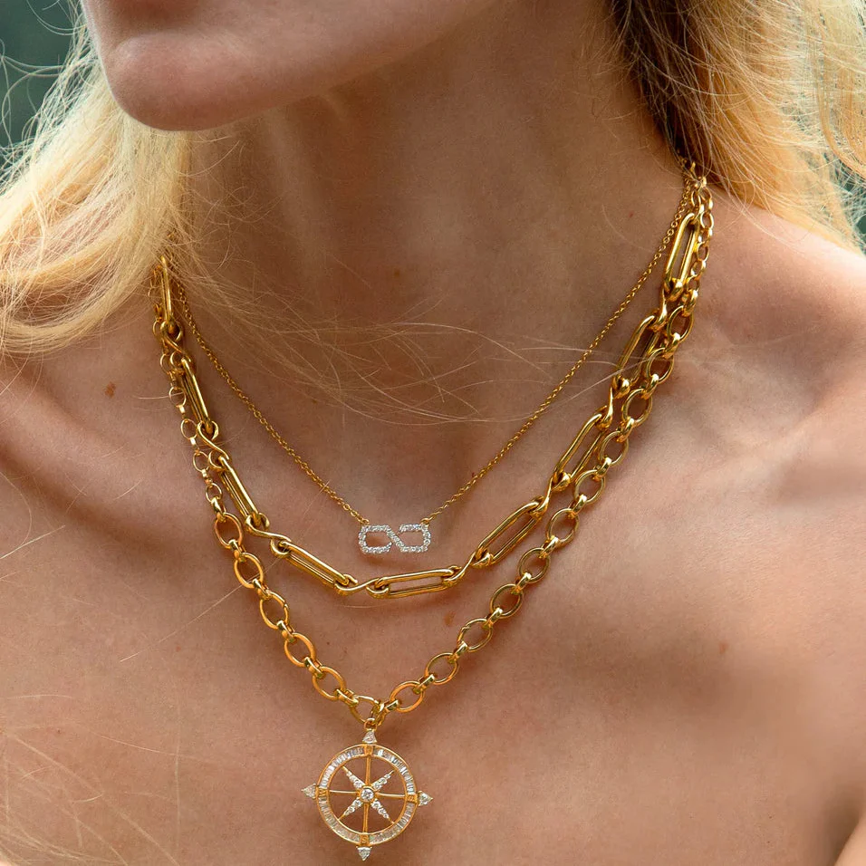Monica Rich Kosann Adventure 18k Yellow Gold Diamond Compass Pendant - Image 2