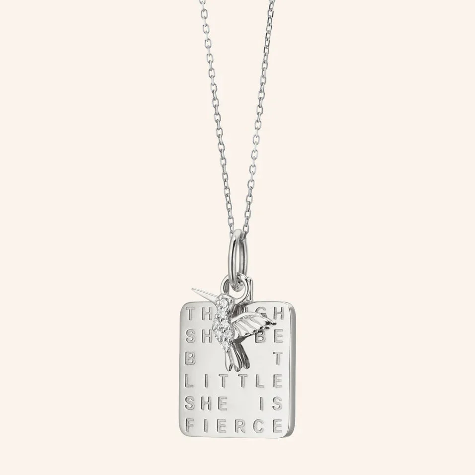 Monica Rich Kosann “She Is Fierce” Sterling Silver Sapphire Necklace