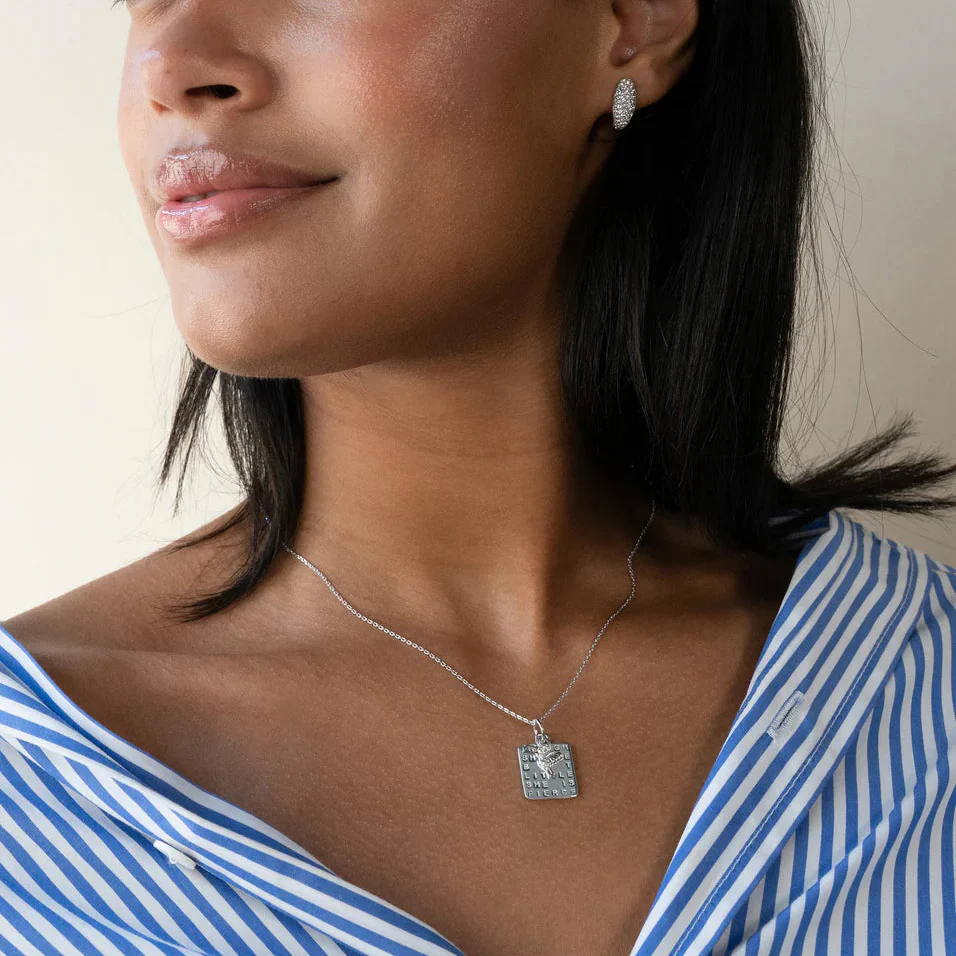Monica Rich Kosann “She Is Fierce” Sterling Silver Sapphire Necklace - Image 2