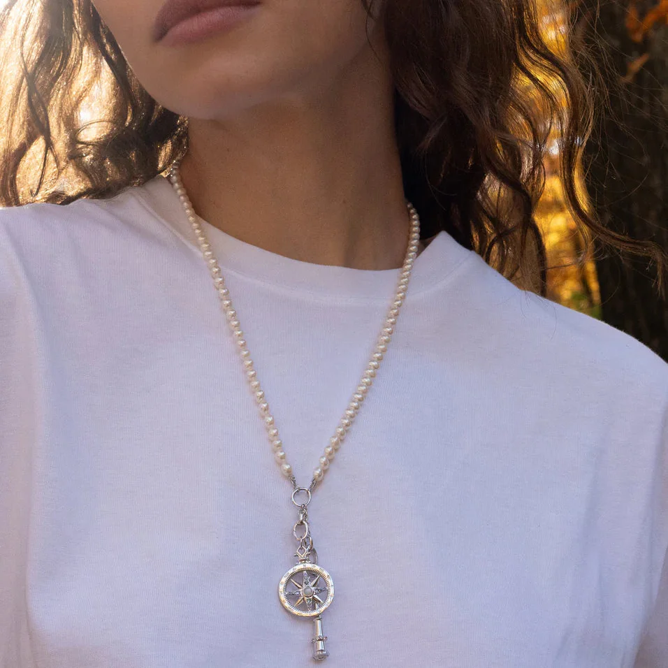 Monica Rich Kosann Sterling Silver “Design Your Own” Freshwater Pearl Charm Necklace - Image 2
