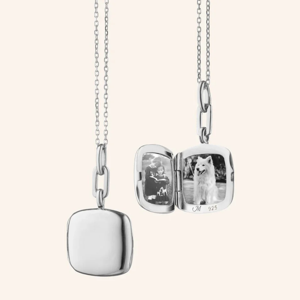 Monica Rich Kosann Sterling Silver Viv Locket Necklace - Image 3
