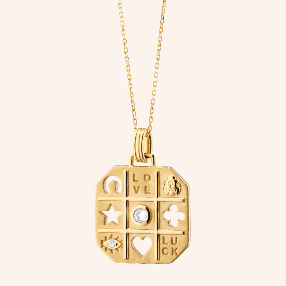 Monica Rich Kosann Tokens of Luck 18K Yellow Gold Diamond Necklace - 17"