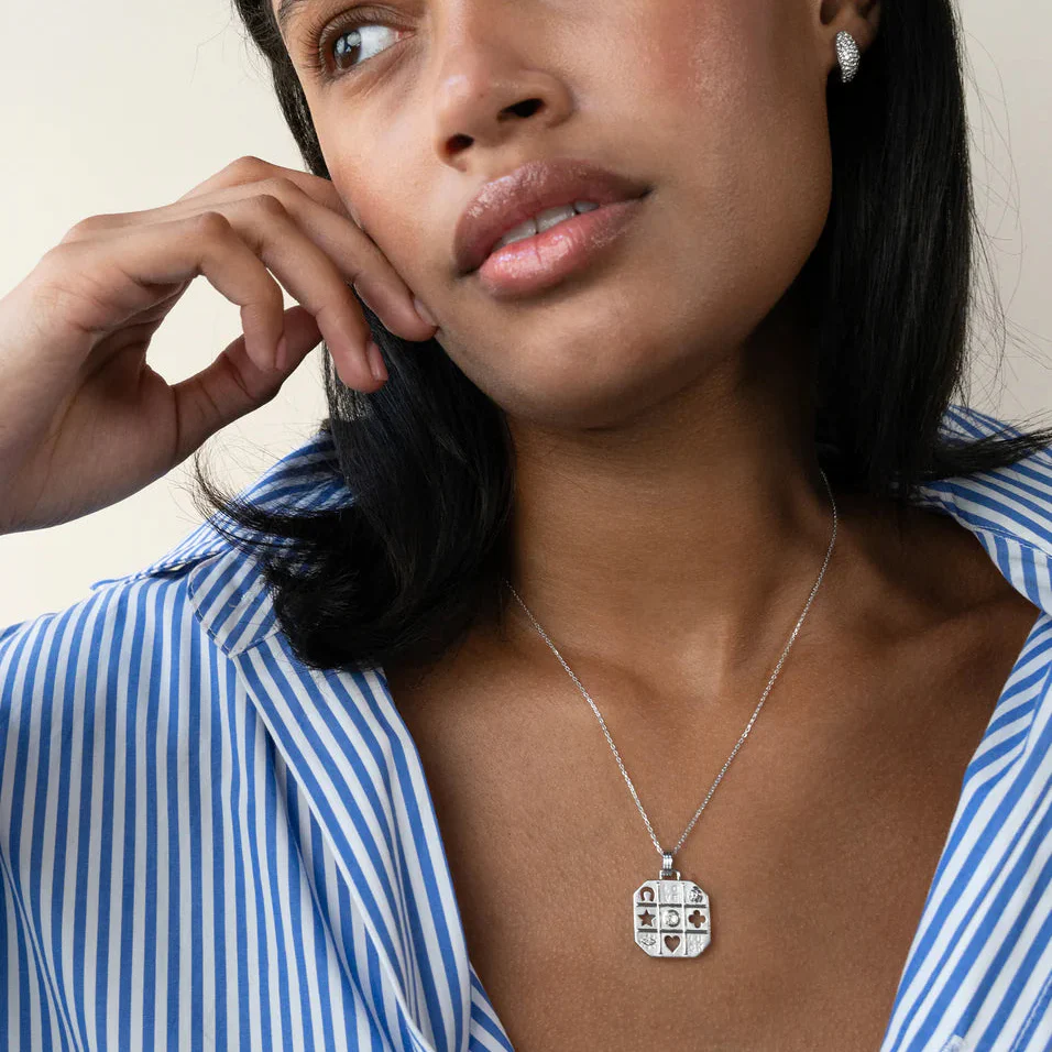 Monica Rich Kosann Tokens of Luck Sterling Silver Charm with White Sapphires - Image 2