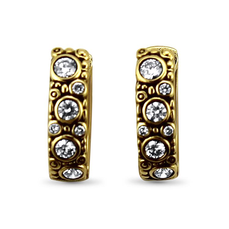 Alex Sepkus Oval Diamond Hoop Earrings