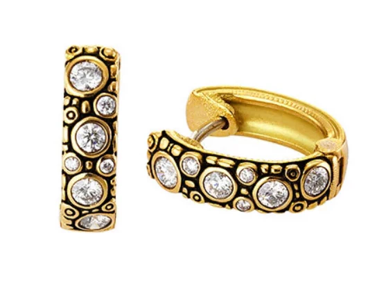 Alex Sepkus Oval Diamond Hoop Earrings - Image 2
