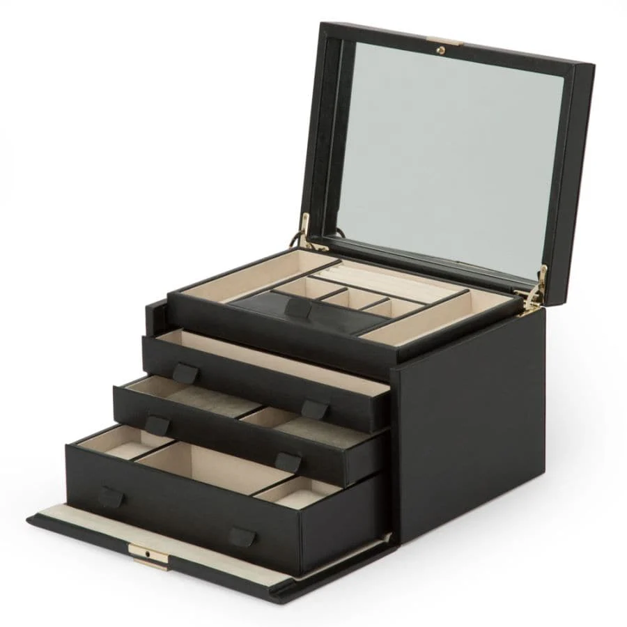 WOLF Palermo Large Jewelry Box - Black - Image 2