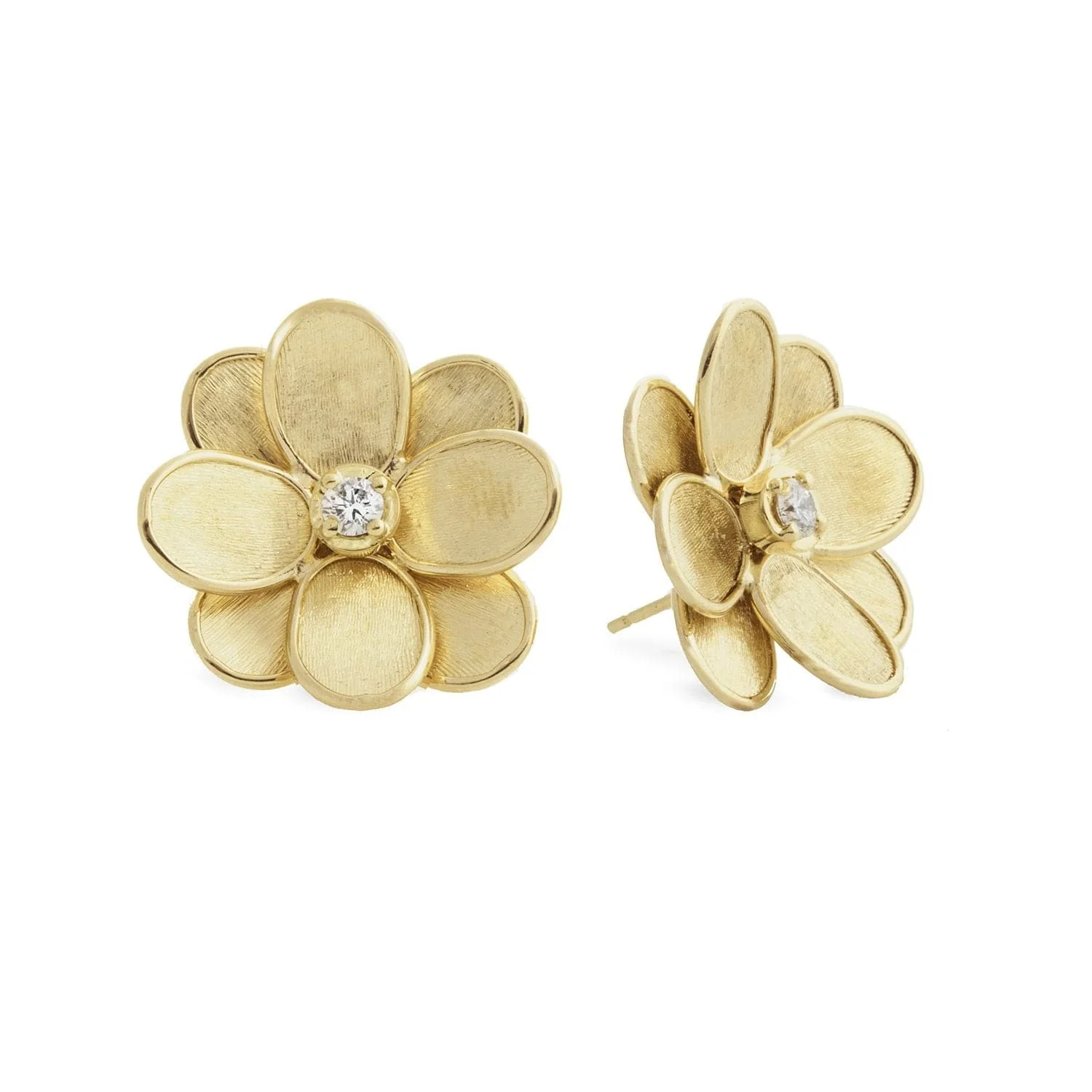 Marco Bicego Petali Flower Stud Earrings with Diamonds