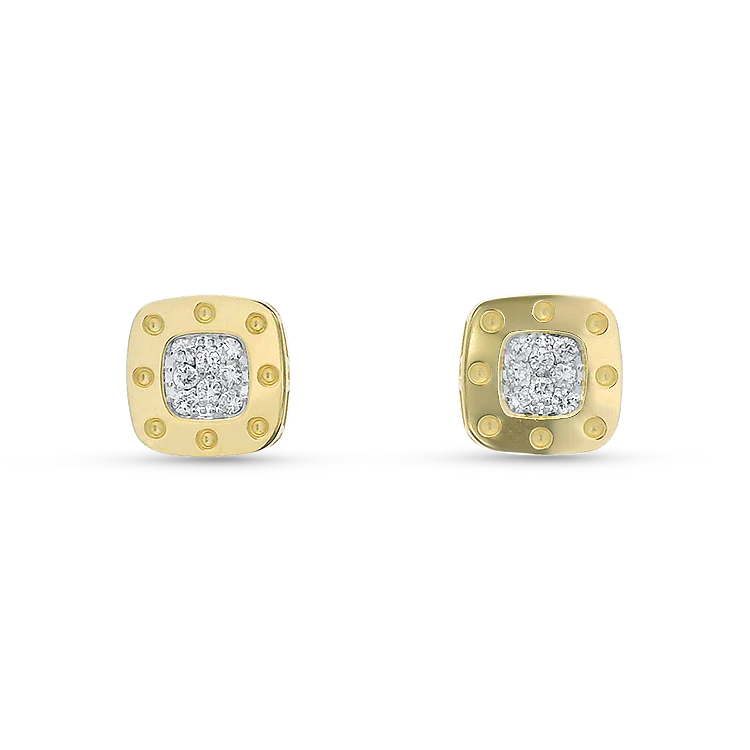 Roberto Coin Estate 18K Yellow Gold Pois Moi Diamond Stud Earrings