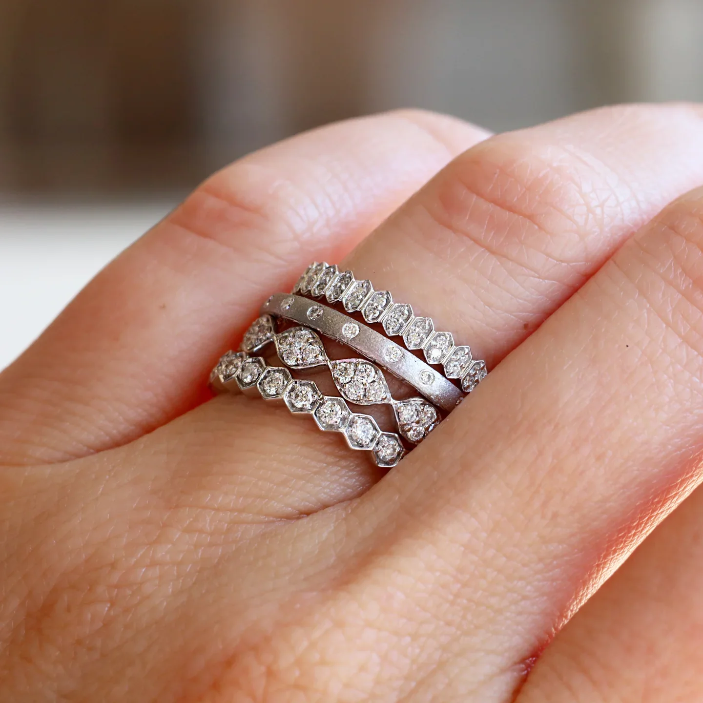 Sethi Couture 18K White Gold Darcy Diamond Eternity Band - Image 2