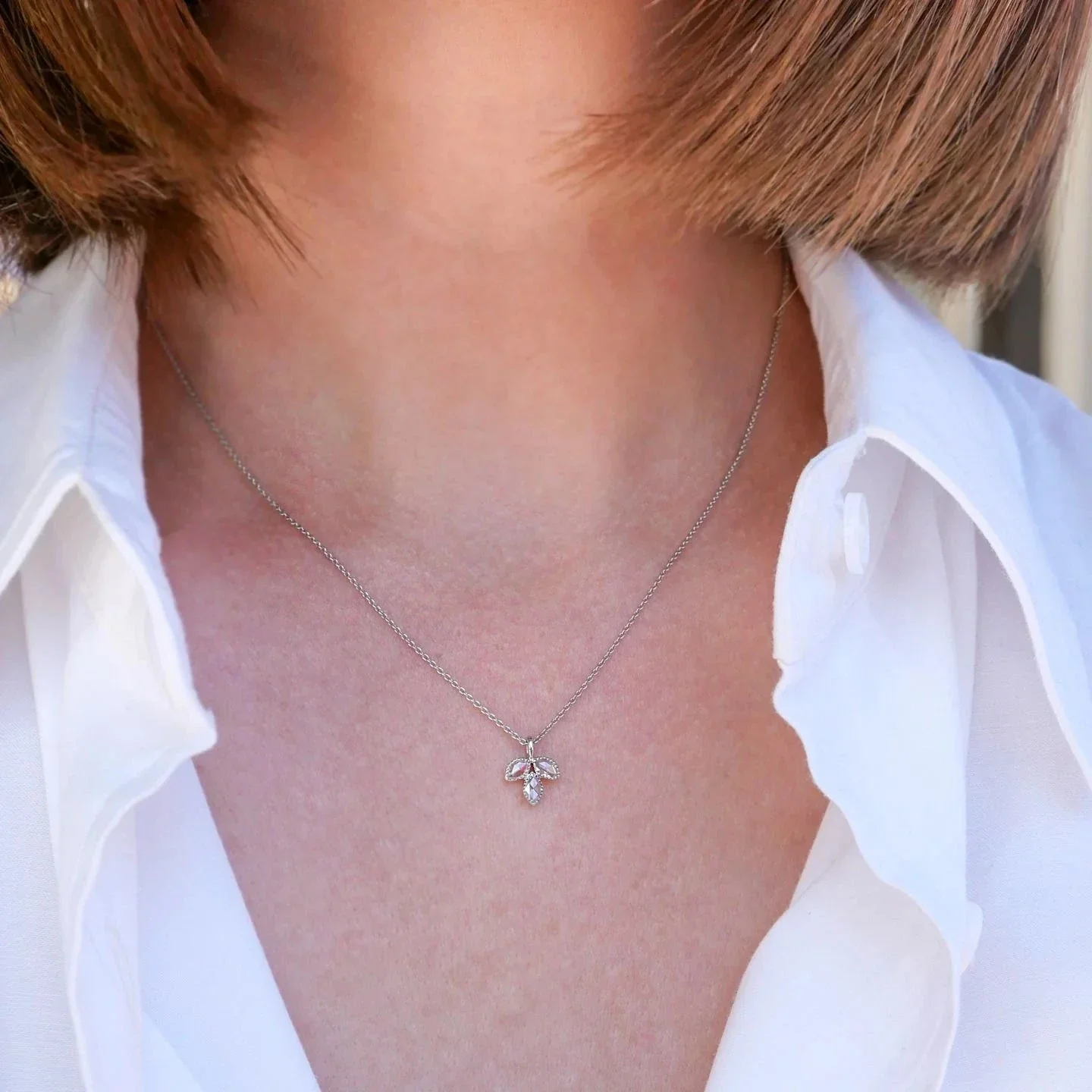 Sethi Couture 18K White Gold Lilah Diamond Pendant Necklace - Image 2