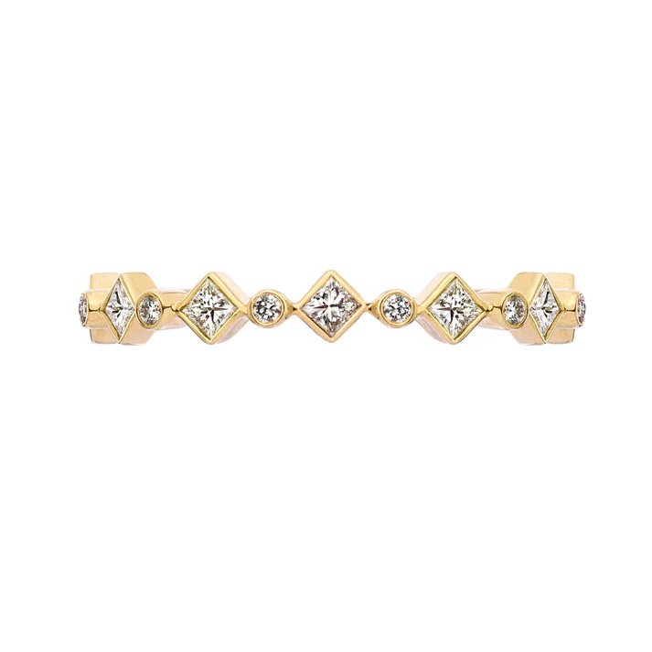 Sethi Couture 18K Yellow Gold Catherine White Diamond Eternity Band - Size 6