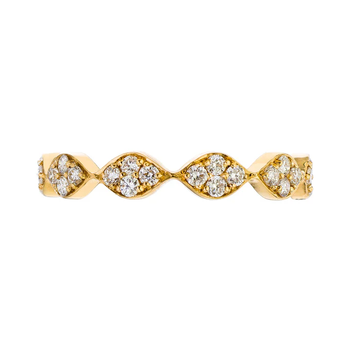 Sethi Couture 18K Yellow Gold Darcy White Diamond Eternity Band - Size 6.5