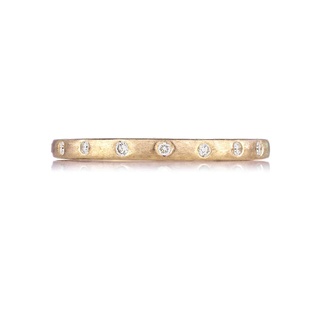Sethi Couture 18K Yellow Gold Dunes Narrow Diamond Eternity Band - Size 6