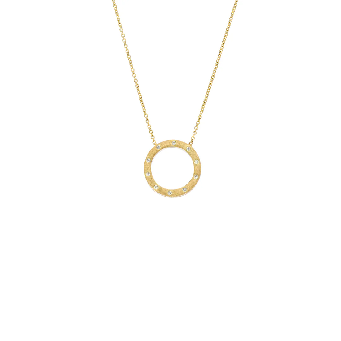 Sethi Couture 18K Yellow Gold Dunes Small Circle Diamond Necklace