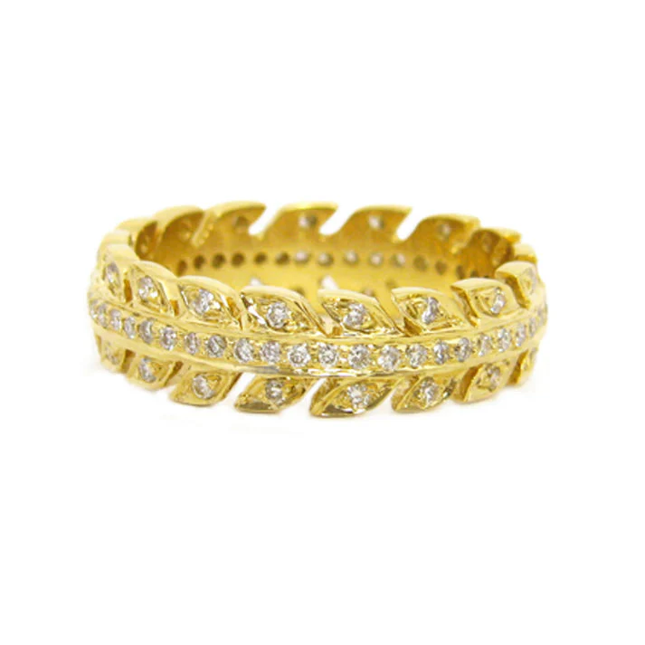Sethi Couture 18K Yellow Gold Wreath White Diamond Band