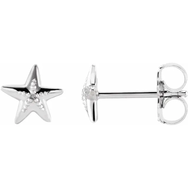Springer's Forever Signature 14k White Gold Starfish Stud Earrings - Image 2
