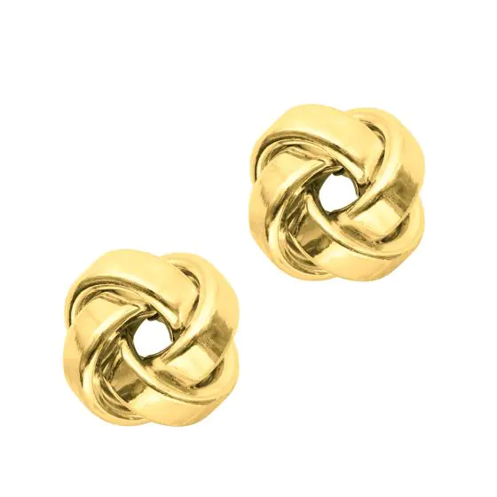 Springer's Forever Signature 14k Yellow Gold Love Knot Earrings