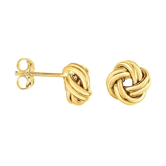 Springer's Forever Signature 14k Yellow Gold Multi-Row Love Knot Stud Earrings