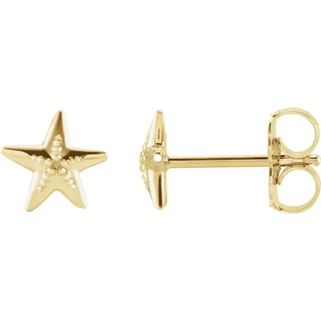 Springer's Forever Signature 14k Yellow Gold Starfish Stud Earrings - Image 2