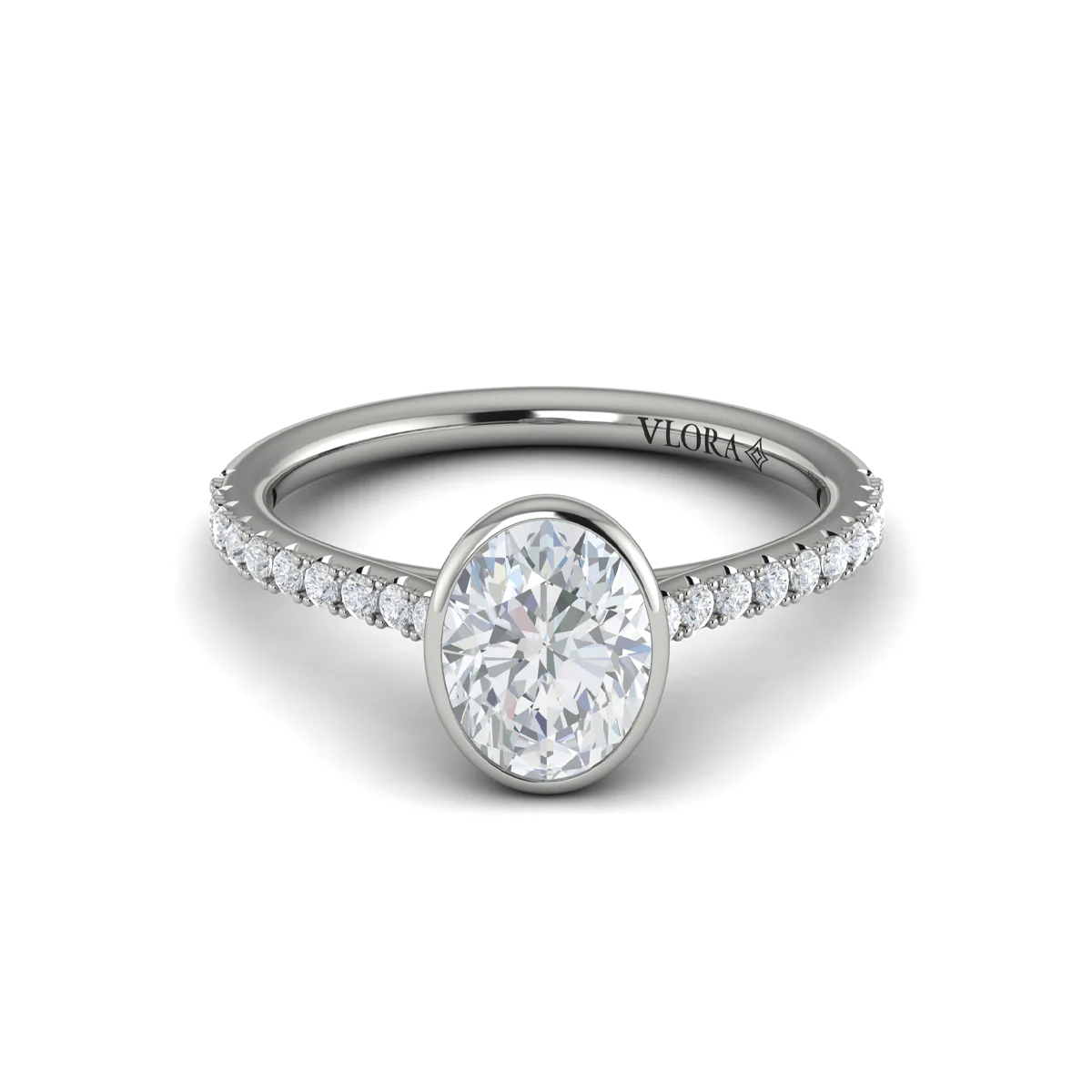 Springer's Forever Select 18K White Gold Oval Engagement Ring Style Mounting