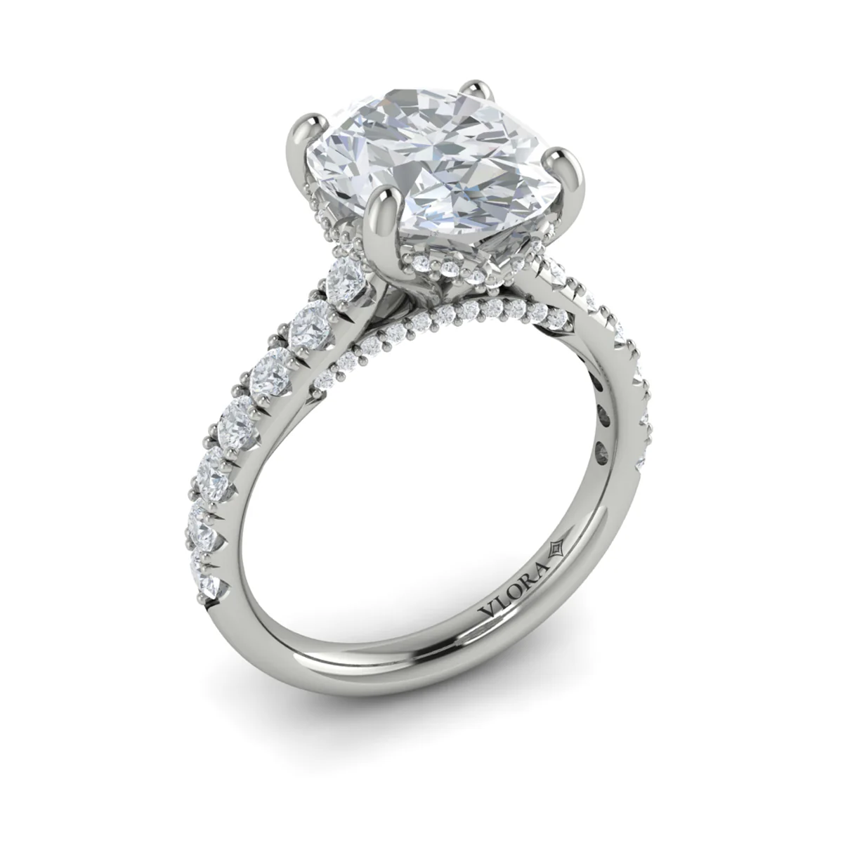 SSpringer's Forever Select 18K White Gold Round Engagement Ring Style Mounting - Image 3