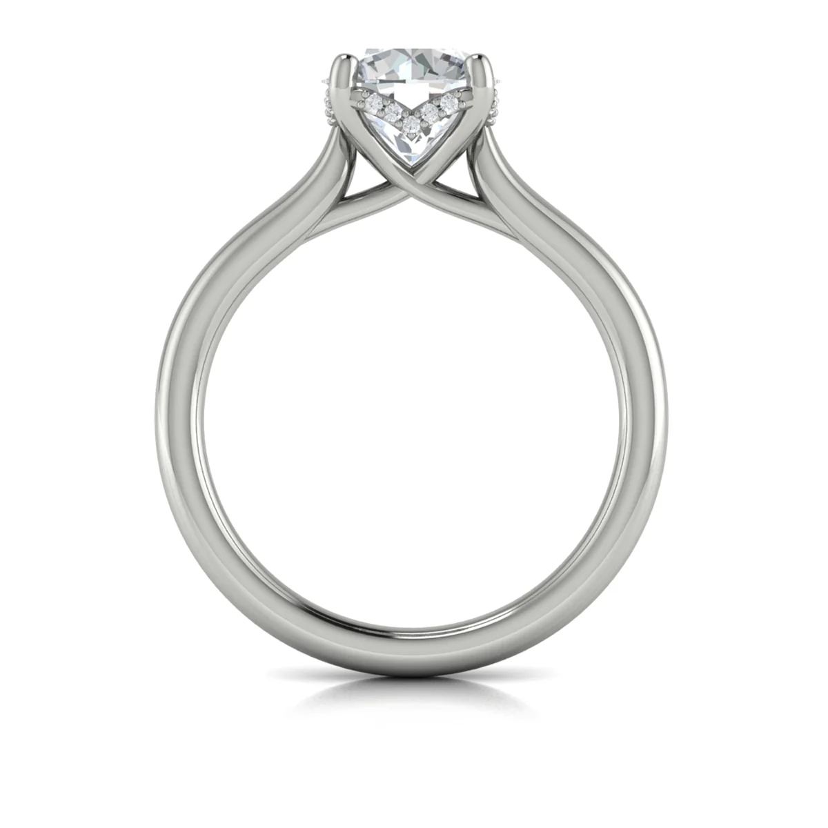 Springer's Forever Select 18K White Gold Round Solitaire Engagement Ring Style Mounting - Image 2