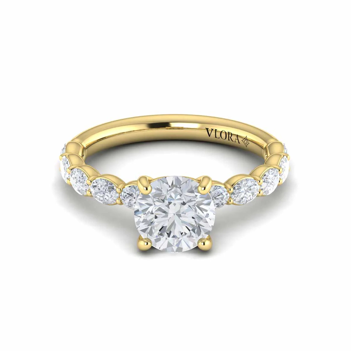 Springer's Forever Select 18K Yellow Gold Round Engagement Ring Mounting