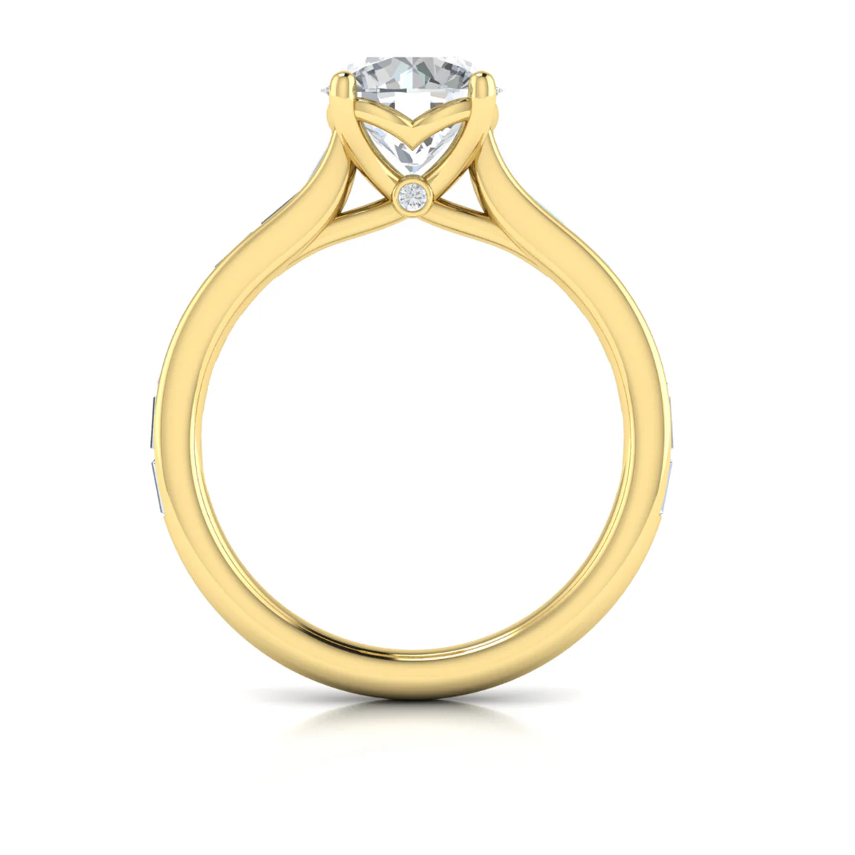 Springer's Forever Select 18K Yellow Gold Oval Engagement Ring Style Mounting - Image 2