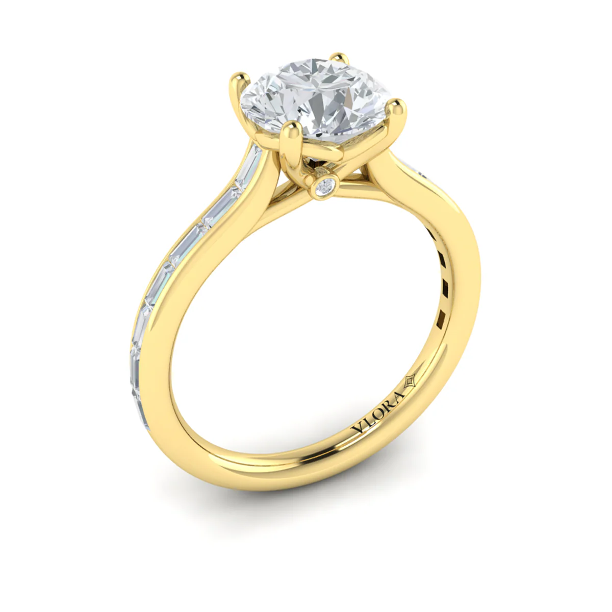 Springer's Forever Select 18K Yellow Gold Oval Engagement Ring Style Mounting - Image 3
